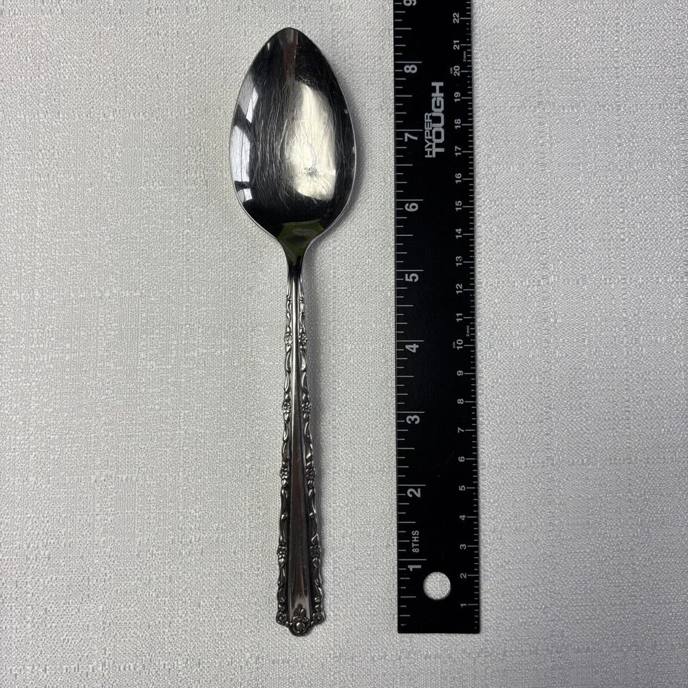 Oneida CHERIE‎ Stainless Solid Serving Spoon Deluxe Glossy Flatware